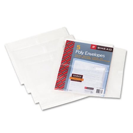 Smead Side-Load Envelopes with 1-1/2 Expansion Jacket Ltr Poly CLR 5/Pk SM32918